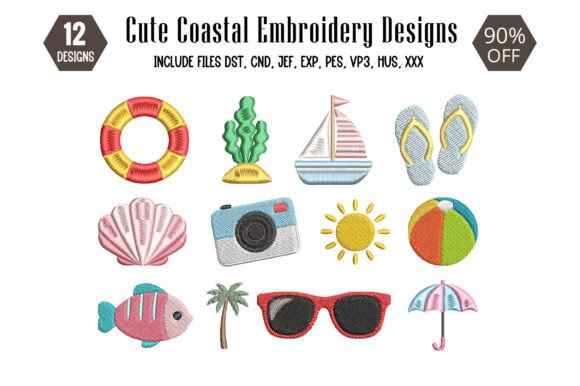 Cute Coastal Embroidery Design Review