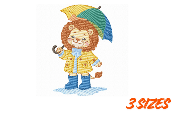 Cute Lion Rainy Day Embroidery Art Review
