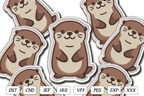 Cute Otter Embroidery Design Review