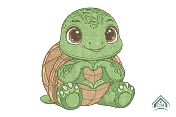 Cute Turtle Love Embroidery Design Review