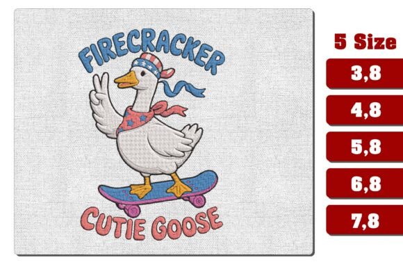Firecracker Cutie Goose Embroidery File Review