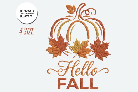 Hello Fall Pumpkin Embroidery Design Review