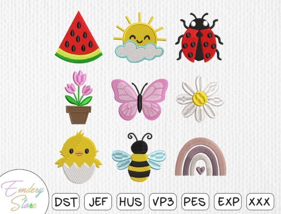 Spring Patches Embroidery Design Set Review