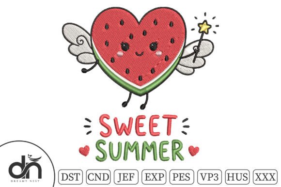 Sweet Summer Watermelon Heart Embroidery Review